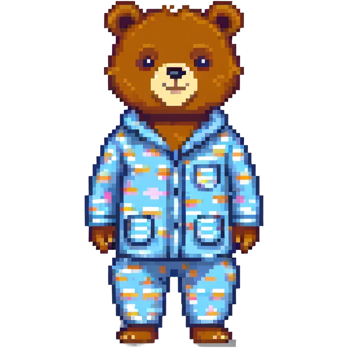 Bear in pajamas emoji