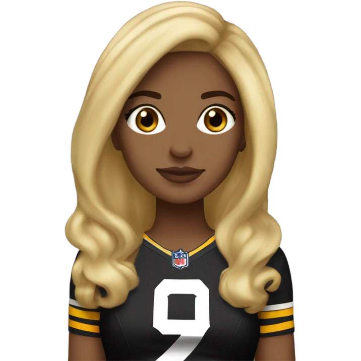 steelers nfl girl blonde light brown emoji