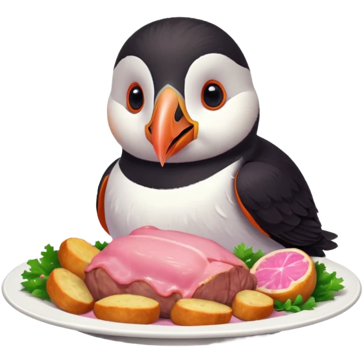 pink puffin pink roast dinner emoji