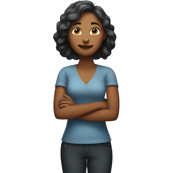 woman folding arms emoji