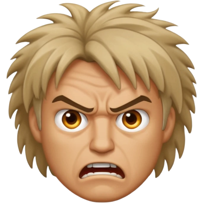 Angry guy with dih emoji