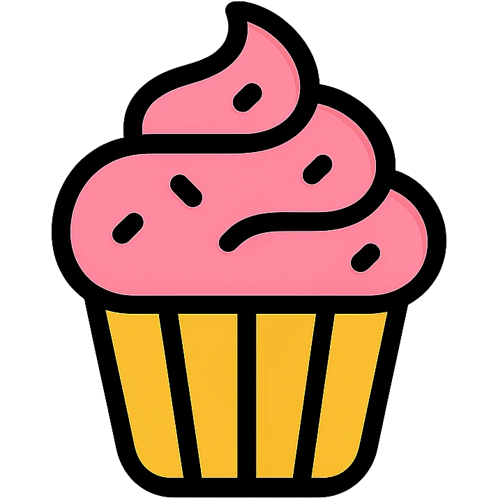 cupcake with pink icing emoji