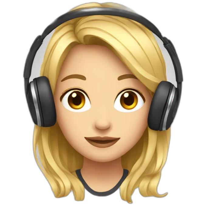 support girl headphones emoji