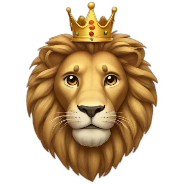 Lion with crown emoji