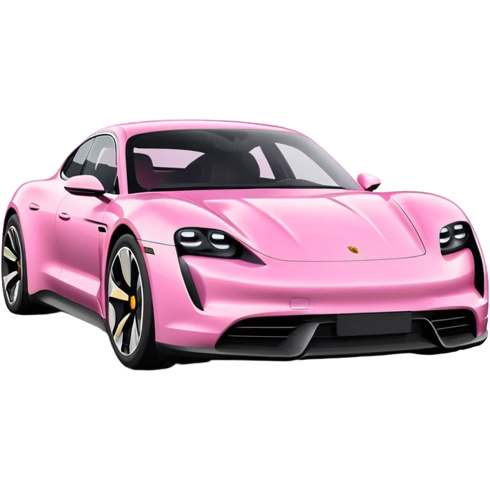 pink porsche taycan electric sports car emoji