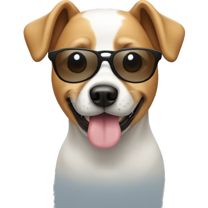 Dog wearing sunglasses  emoji
