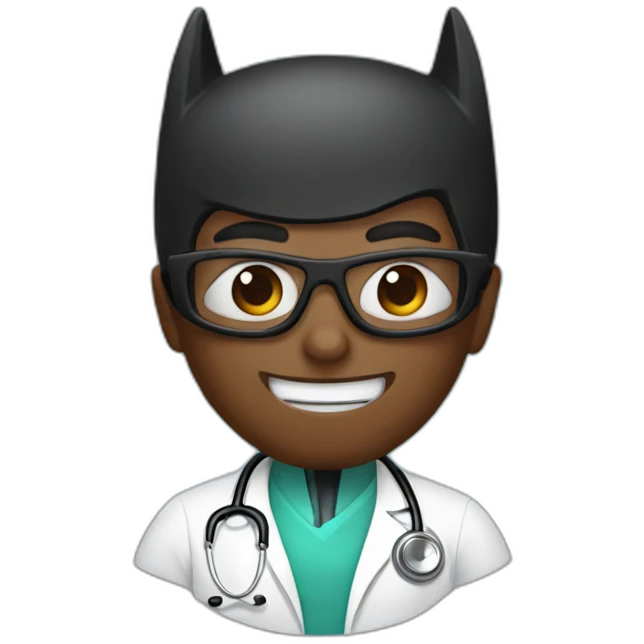 Bat man as a doctor emoji