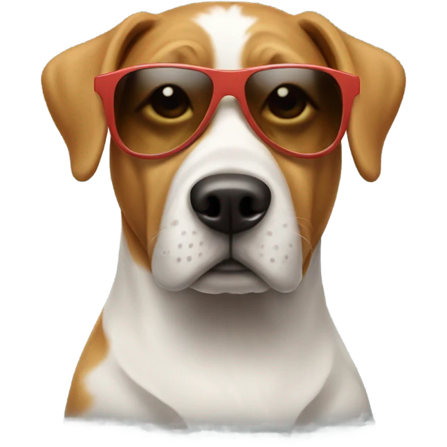 A dog wearing sunglasses  emoji