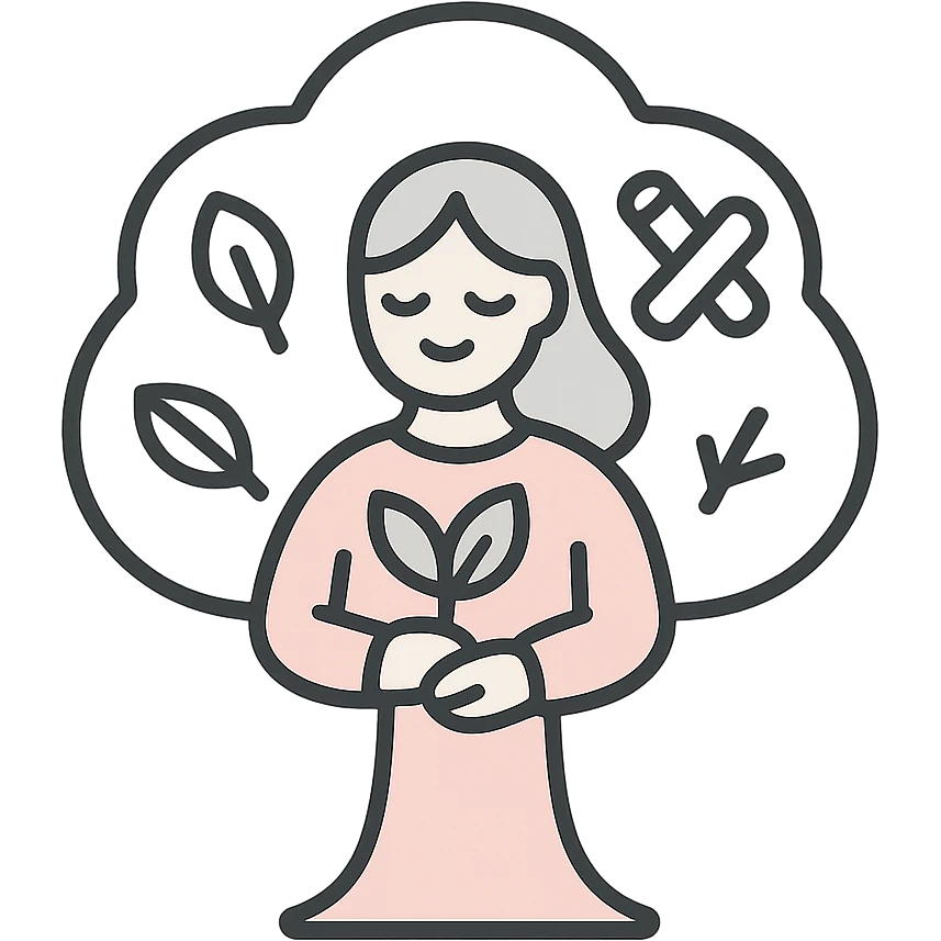 a tree in Scandinavian folk art style, neutral colors, minimalistic, transparent background emoji