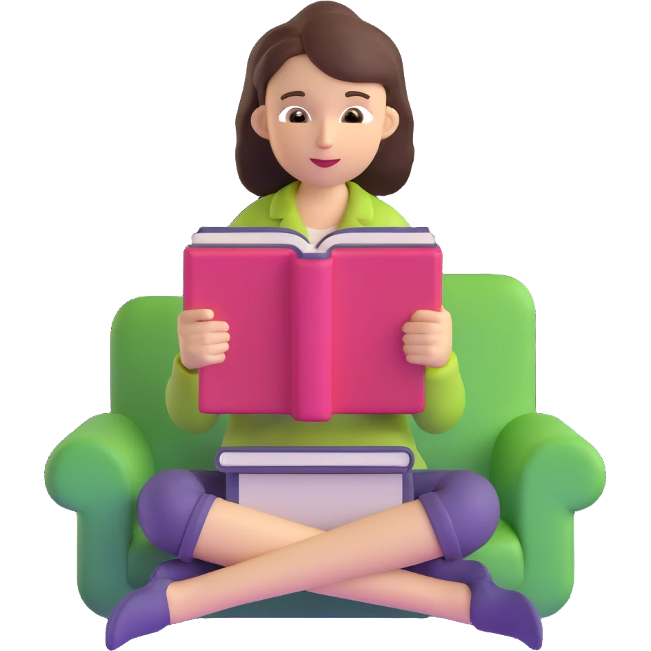 woman reading book emoji