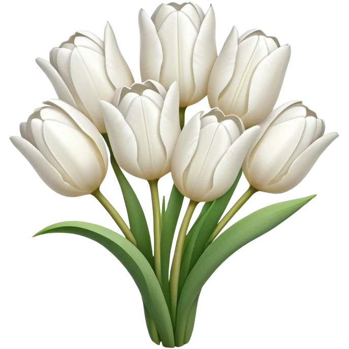 white tulip bouquet  emoji
