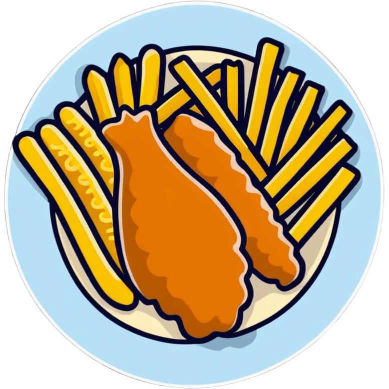 Canes chicken tenders and crinkle fries  emoji