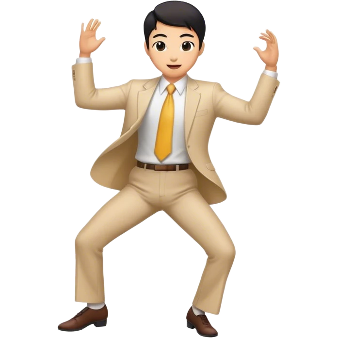 Asian lawyer dancing. emoji
