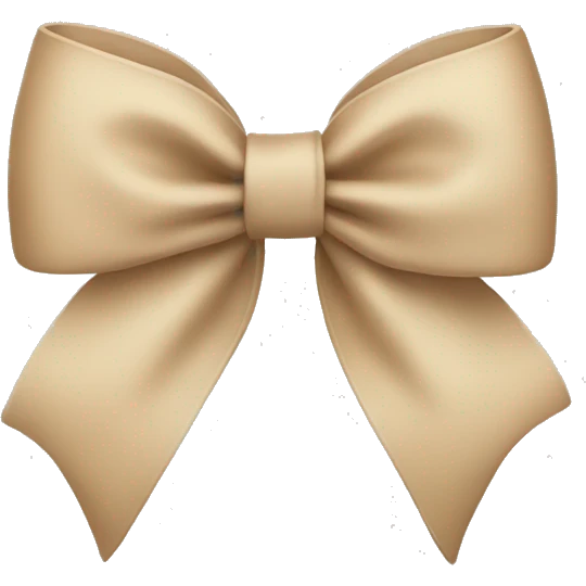 Beige bow emoji