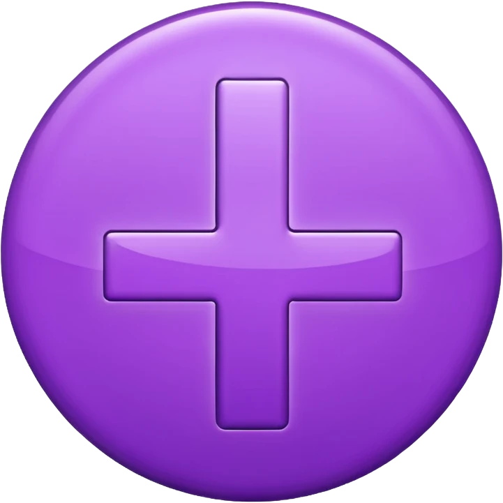 purple "plus" emoji emoji