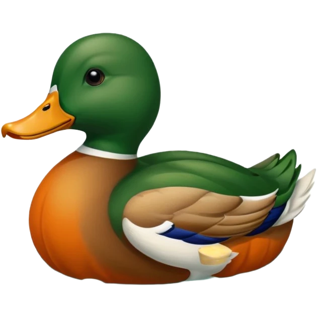 Mallard duck and pumpkin emoji
