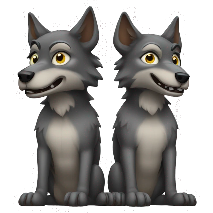 Three headed wolf emoji