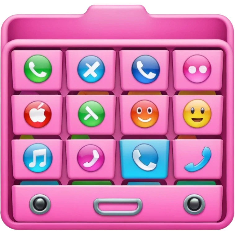 pink app drawer folder emoji