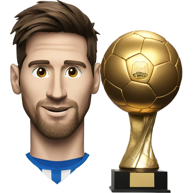 Messi avec le ballon d'or emoji