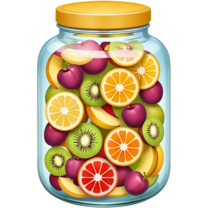 Transparent Fruit Slice Jar emoji