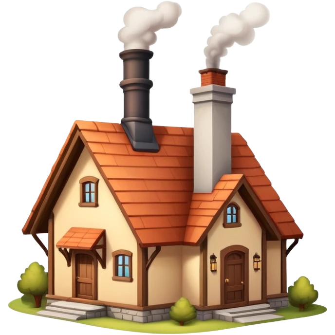 cozy house with a chimney emoji