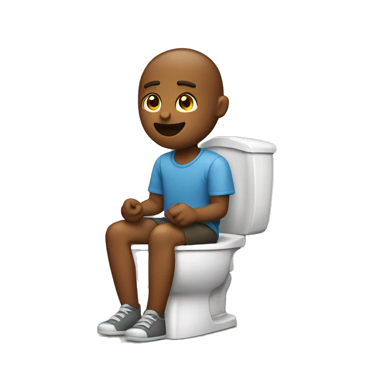 Sitting on toilet  emoji