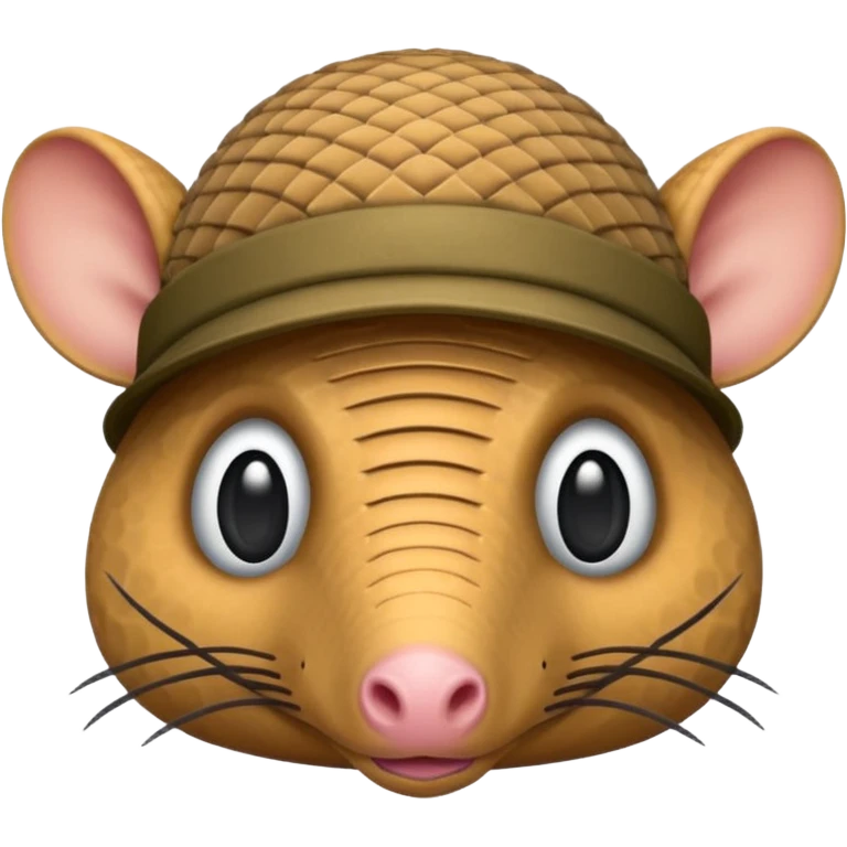 Armadillo face with incognito hat emoji