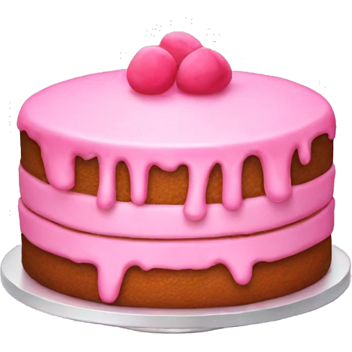 Pink cute cake emoji