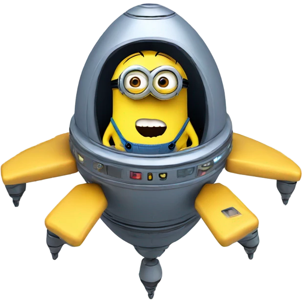 Minion in a ufo spaceship emoji