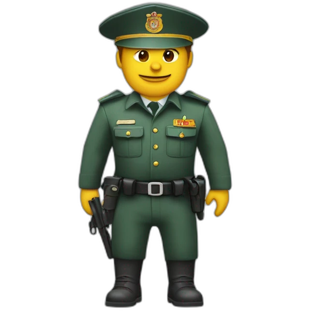 guardia civil con silbato emoji