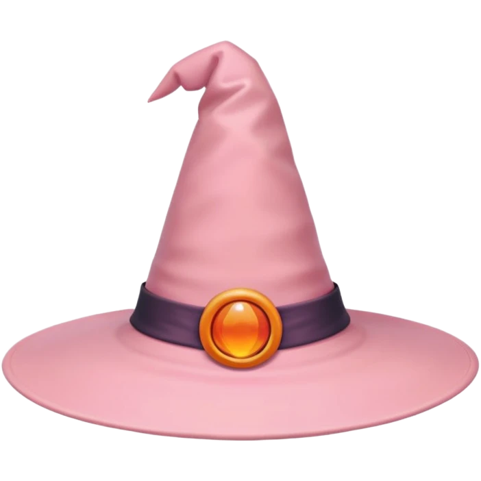 pastel pink orange witch hat aesthetic emoji