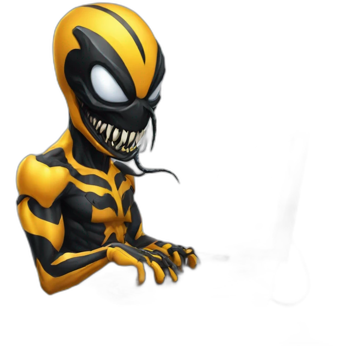 cool hacker  venom with pcs emoji