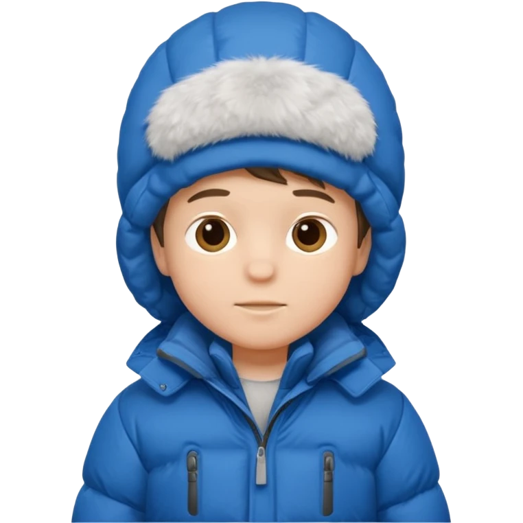 young boy in puffy winter coat











 emoji