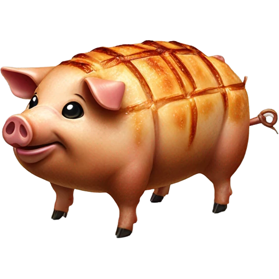 Pig roast cooked pig on rotisserie emoji