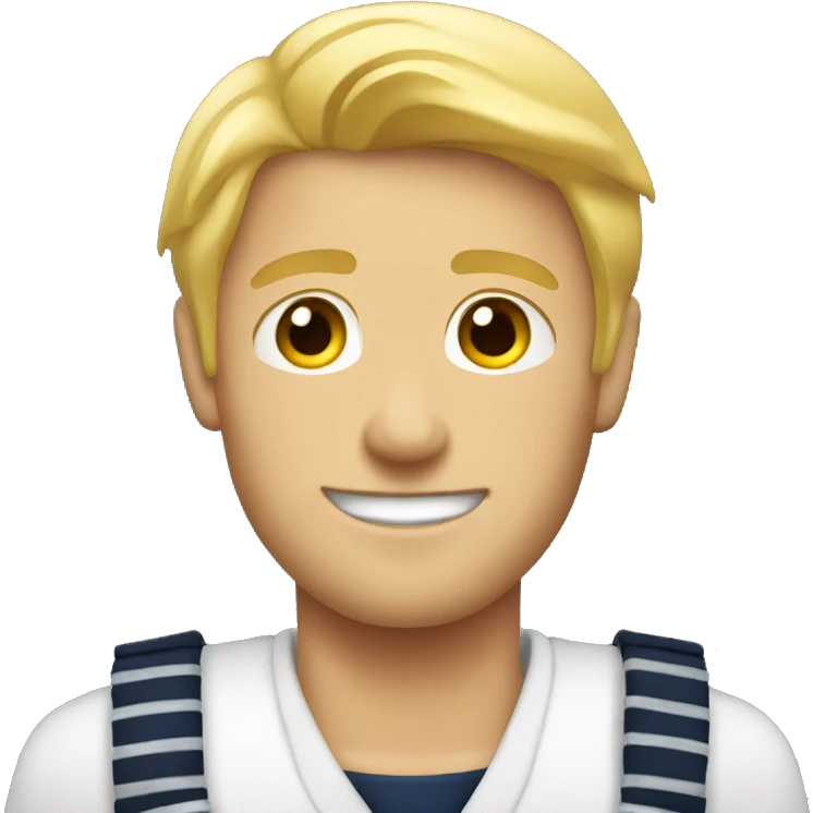 blonde male sailor no mustache  emoji