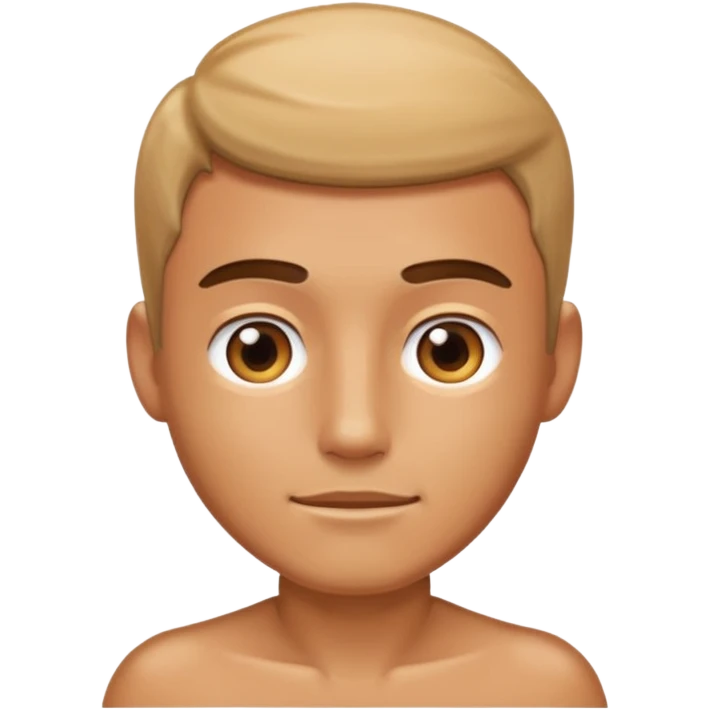 Bare skin of the men emoji