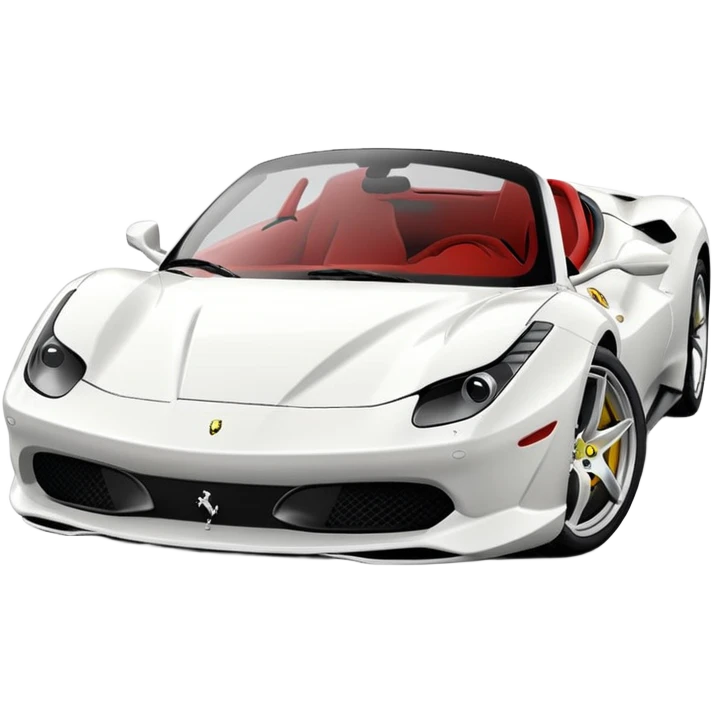 white ferrari emoji
