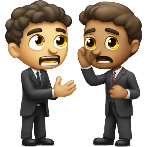 spaniard arguing with a serverArguing emoji