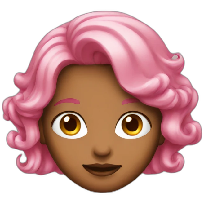 pink hair girl emoji