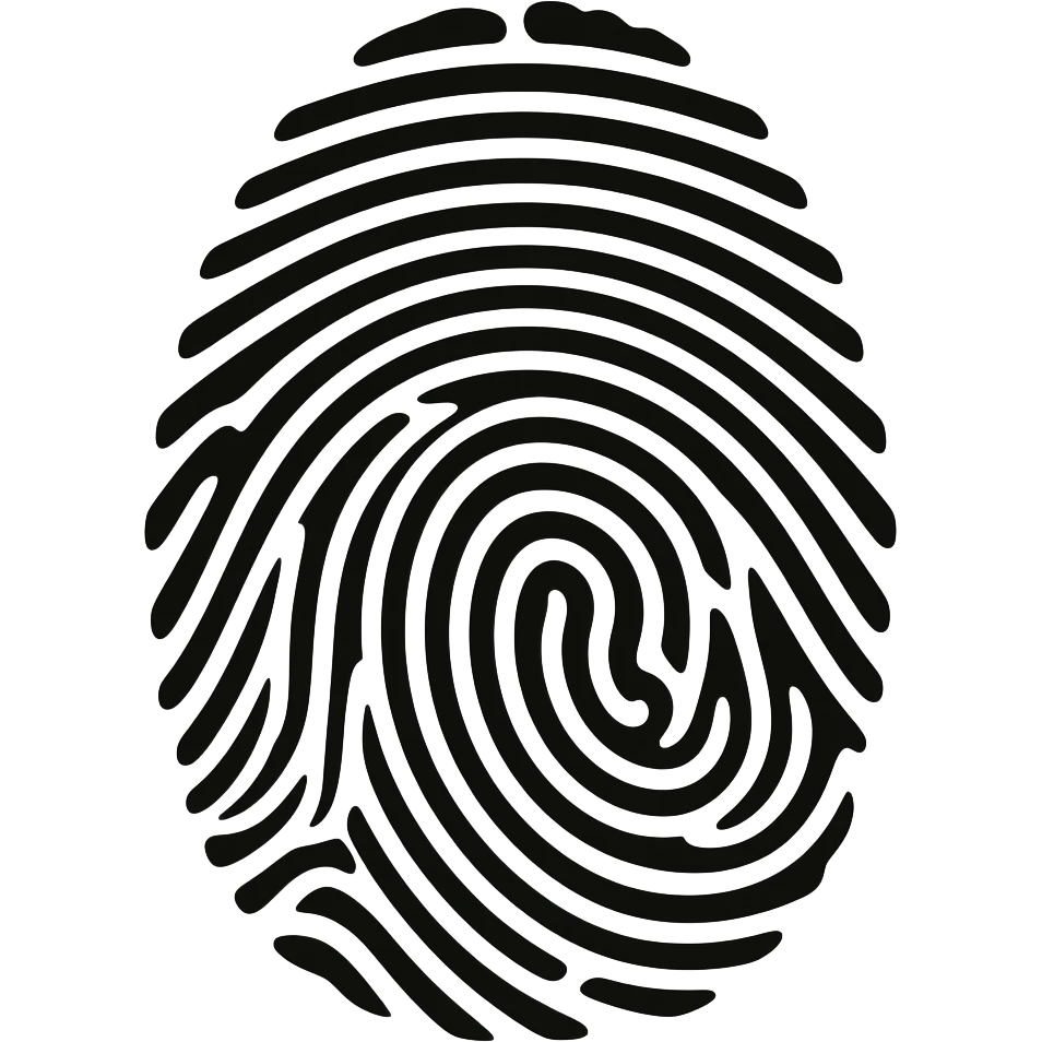 black fingerprint emoji