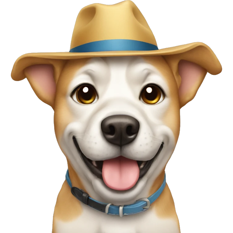 Dog with a hat emoji