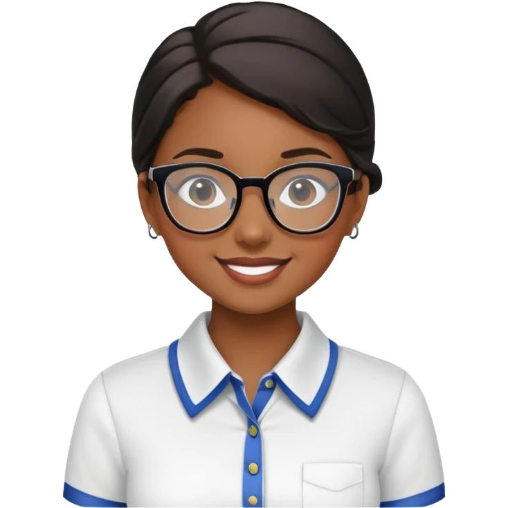 Black preppy girl emoji