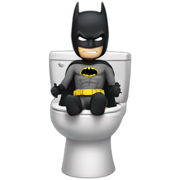 Batman on the toilet emoji
