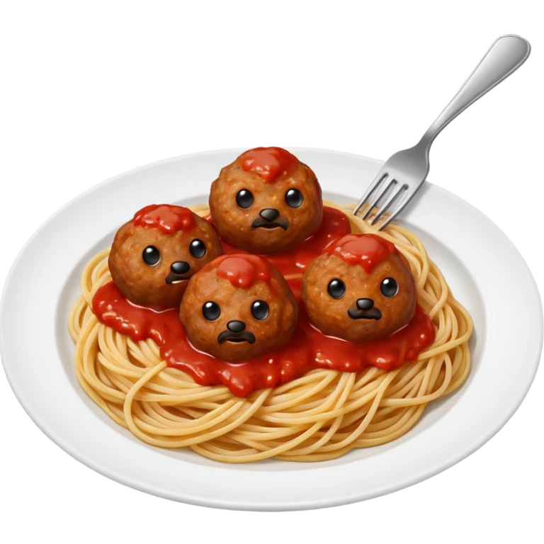 generate me spaghetti with meat balls emoji