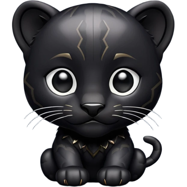 Pantera negra cuerpo pequeña emoji
