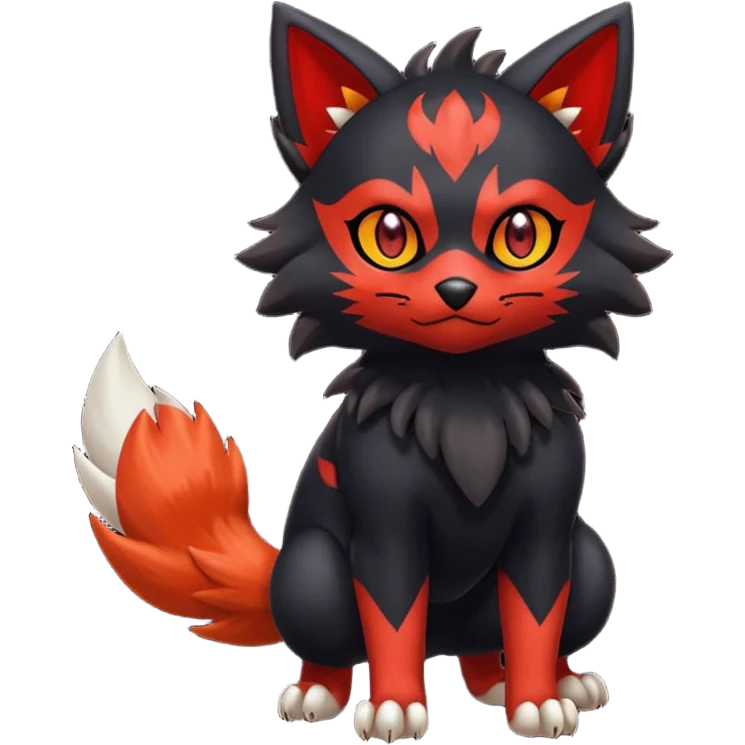  -Litten-Zorua-Fakémon-hybrid-creature (full body)  emoji