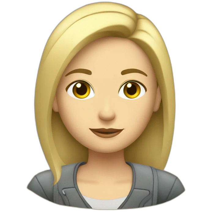 Julia rubia encima de un coche de polica emoji