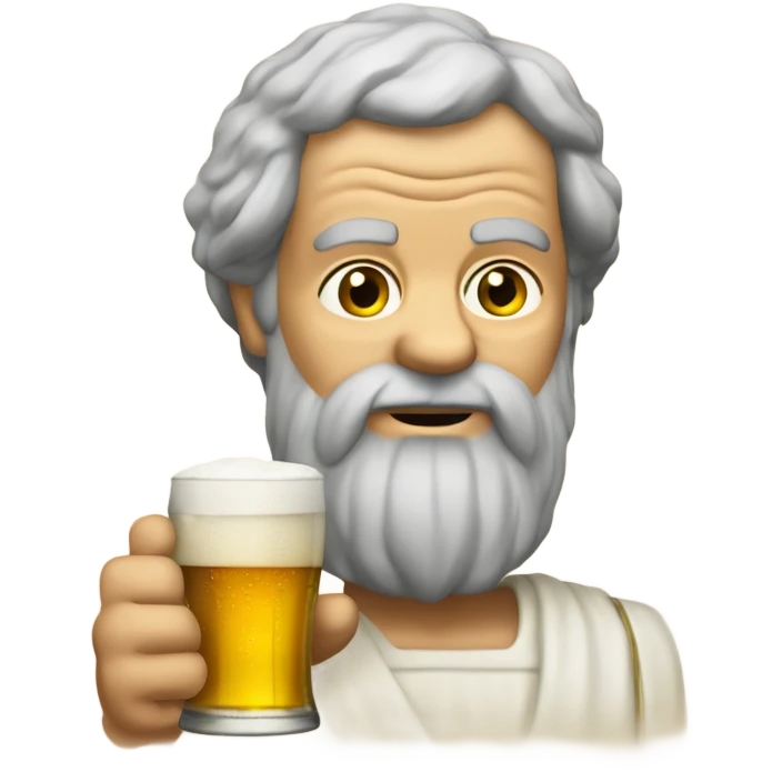 Socrates drinking beer  emoji