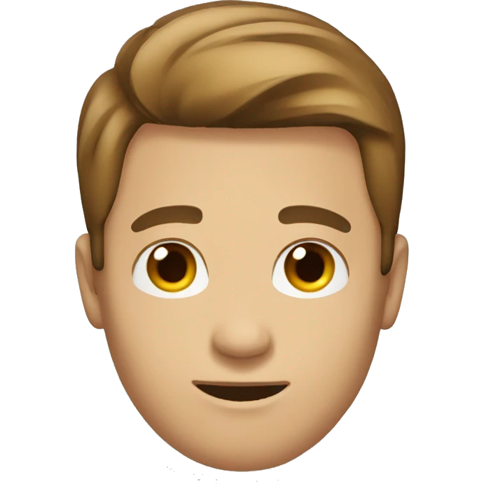 a guy wth brown straight hair to the side emoji
