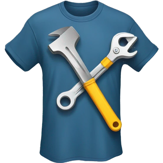 tshirt with a wrench and Paintbrush emoji